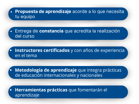 Aprendizajes InCompany Que ofrece OCIMAQ 3